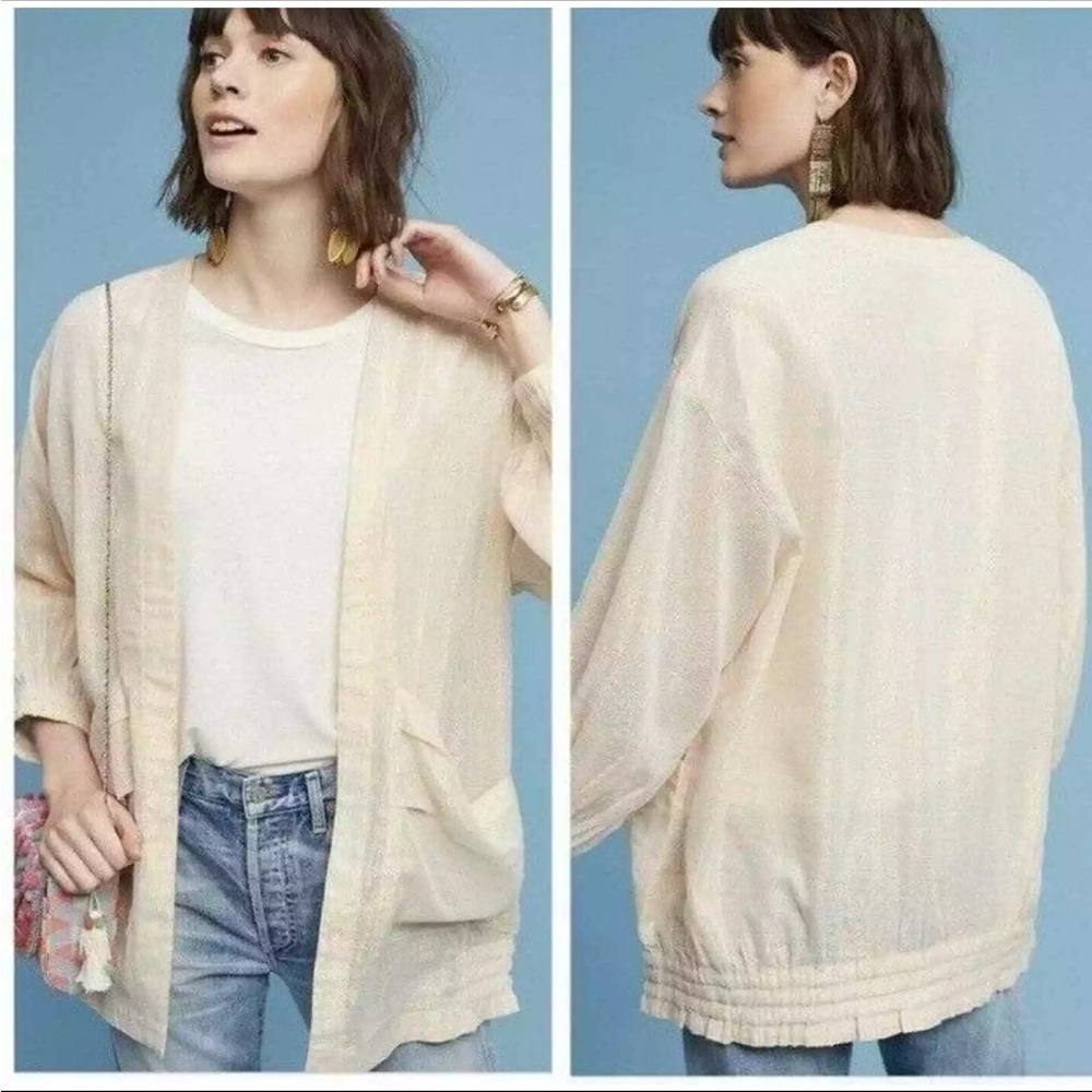 Anthropologie Hei Hei Metallic Kimono Size Medium/Large